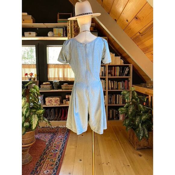 90s Denim Romper Dress - Picture 2 of 7